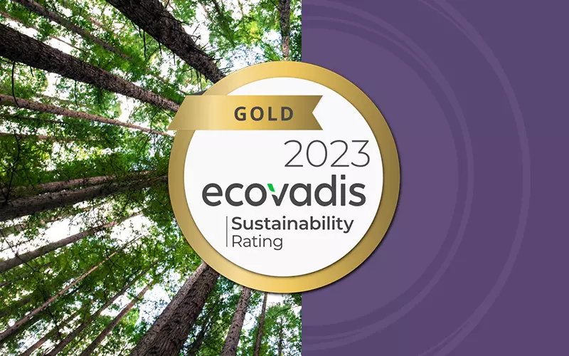 EcoVadis Gold Logo 2023