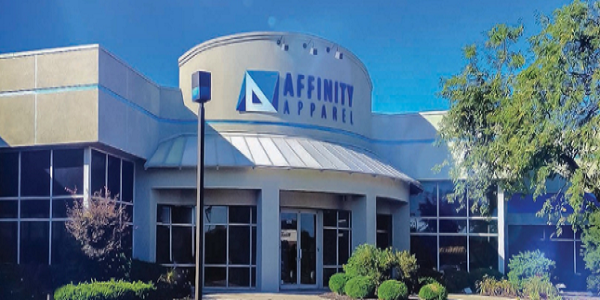A View of the Affinity Apparel office building